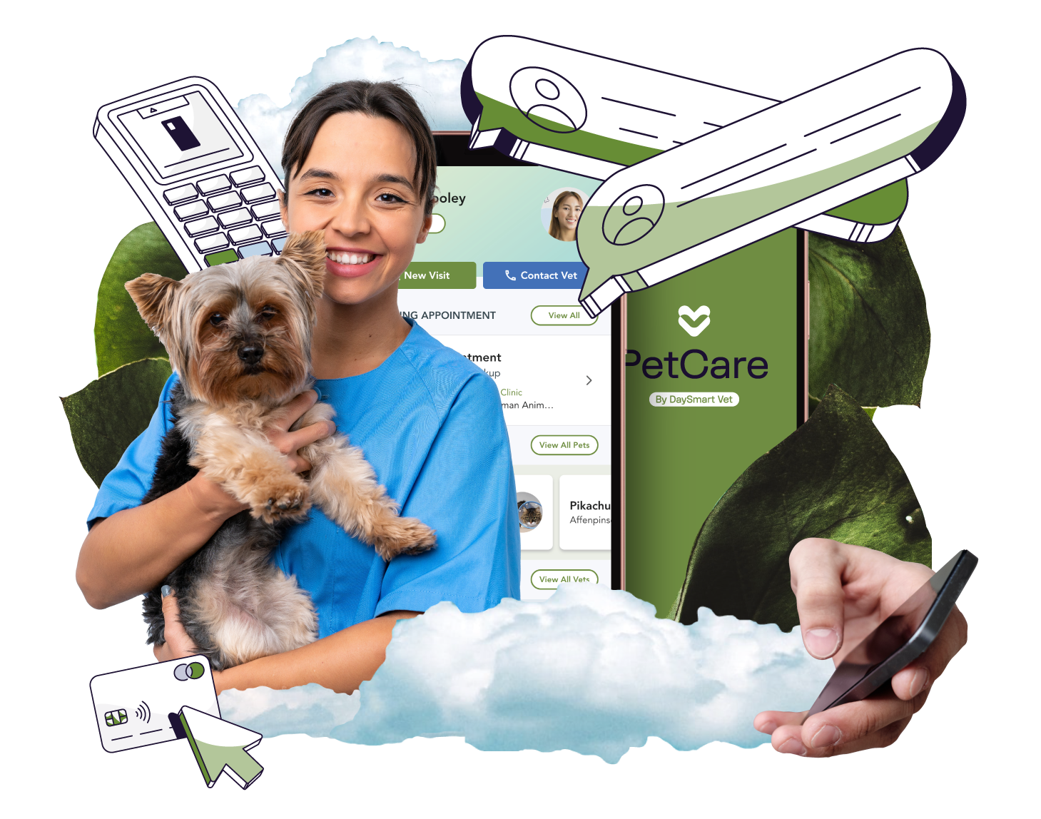 DaySmart Vet offers add-ons for payments and billing, two-way texting, and a pet parent PetCare app.
